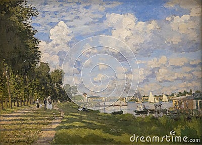 Claude Monet Painting, Travel, Paris Editorial Stock Photo