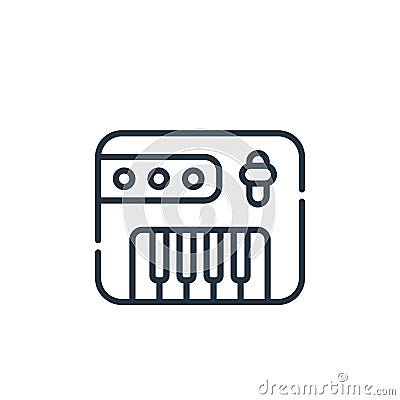 clavinet vector icon isolated on white background. Outline, thin line clavinet icon for website design and mobile, app development Vector Illustration