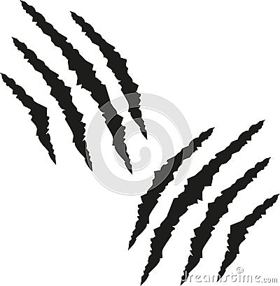 Claw scratch marks Vector Illustration