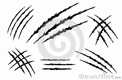 Claw vecror scratches Vector Illustration