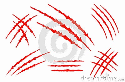 Claw vecror scratches Vector Illustration