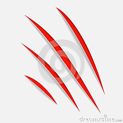 Claw vecror scratches Vector Illustration