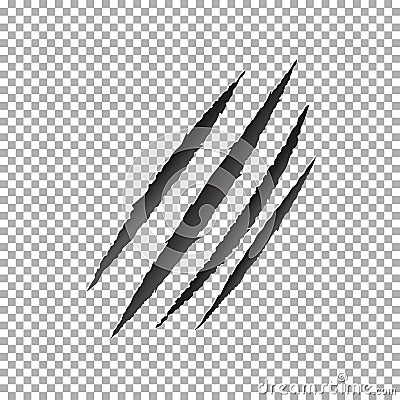 Claws scratch vector, animal claw scratch Vector Illustration