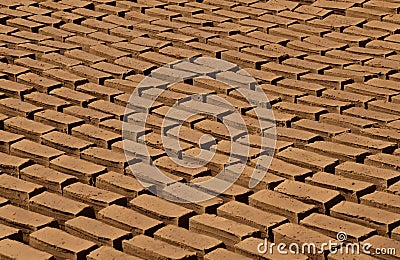 CLAY BRICKS Stock Photo