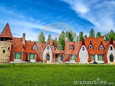 Clay Castle, The Valley of the Fairies (Romanian: Castelul de Lut, Valea Zanelor), Sibiu county, Romania Editorial Stock Photo