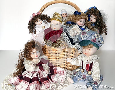 Clay dolls Stock Photo