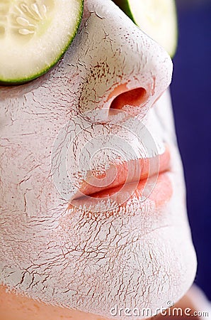 Clay Face Mask Stock Photo