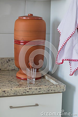 Clay filter widely used in Brazilian culture Stock Photo