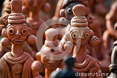 Clay handcrafts of Bengal, India. Stock Photo