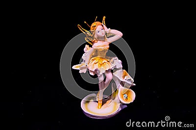 Clay Handmade Statuette of a Fairy Stock Photo