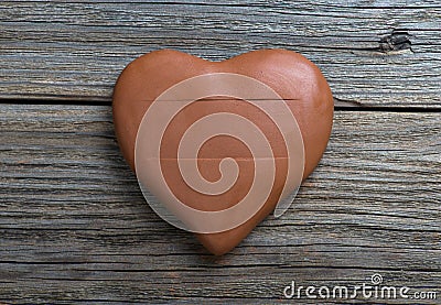 Clay heart Stock Photo