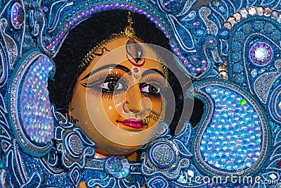 Clay idol of Devi Durga. Stock Photo