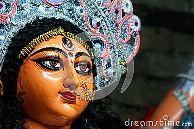 Clay idol of Devi Durga Stock Photo