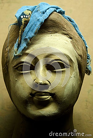 Clay idol of Hindu god Stock Photo