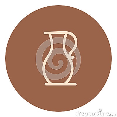 Clay pitcher, icon Vector Illustration