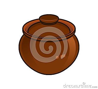 Clay pot Vector Illustration