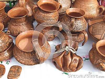 Clay pots Stock Photo