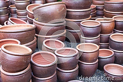 Clay pots Stock Photo