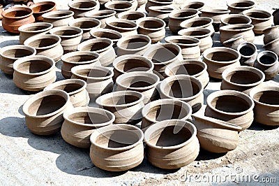 Clay pots Stock Photo