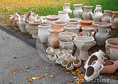 Clay pots Stock Photo