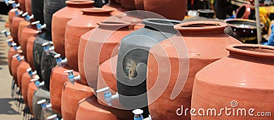 Clay pots Stock Photo