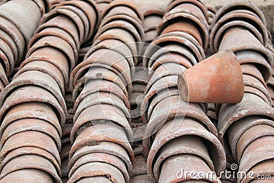 Clay pots Stock Photo