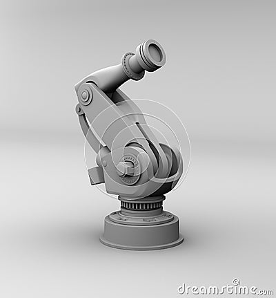 Clay rendering of heavyweight robotic arm Stock Photo