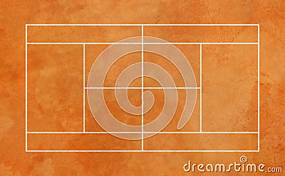 Clay tennis court Stock Photo