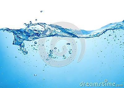 Blue water surface Stock Photo