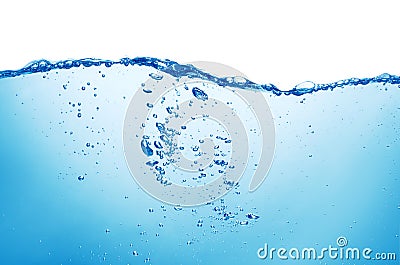 Blue water surface Stock Photo