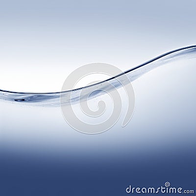 Clean blue water on white Stock Photo