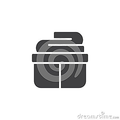 Clean clothes basket vector icon Vector Illustration