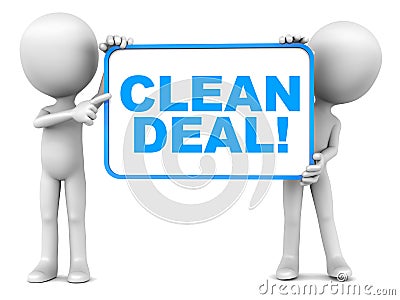 Clean deal Stock Photo