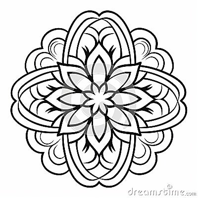 Clean And Elegant Coloring Pages For Adults Stock Photo