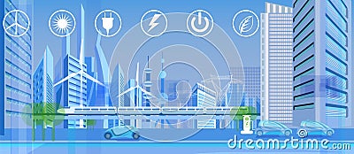 Clean energy infography Vector Illustration