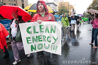 Clean Energy Now Editorial Stock Photo