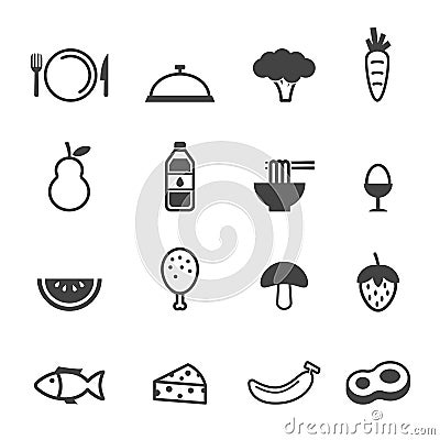 Clean food icons Vector Illustration