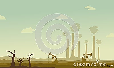 Clean forest for construction industry Vector Illustration