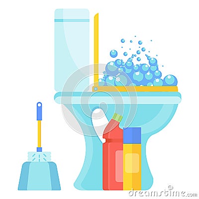 Clean fresh toilet icon Vector Illustration