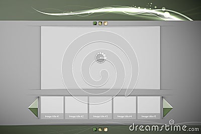 Clean Image or Video Player Interface Vector Illustration