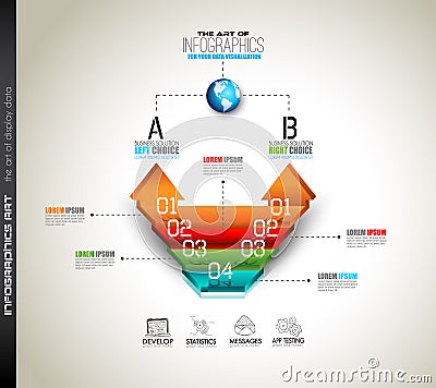 Clean Infographic Layout Template for data and information analysis Vector Illustration