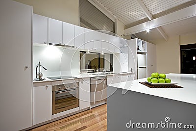 Clean Modern Kitchen Stock Photo