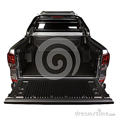 Clean modern pickup trunk Stock Photo