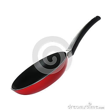 Clean nonstick frying pan isolated Stock Photo