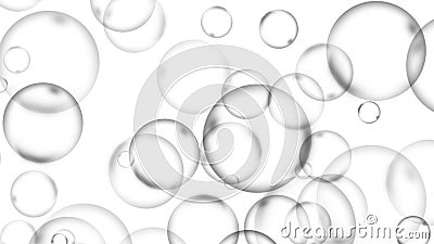 Clean oxygen bubbles on isolated white background. Texture overlays Stock Photo