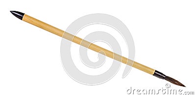 Clean paintbrush with round tip for sumi-e Stock Photo