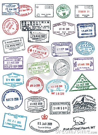 Clean Passport Stamps Royalty Free Stock Images - Image ...
