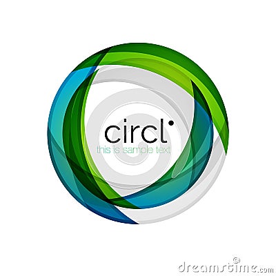 Clean professional colorful circle business icon Vector Illustration