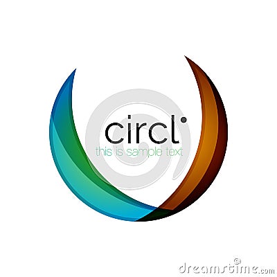 Clean professional colorful circle business icon Vector Illustration