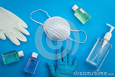 Clean safe healthy living concept flat lay Stock Photo